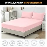 Small Double Fitted Sheet (30cm) - 4ft Ultra Soft Microfibre Bed Sheets, Breathable, Shrink and Fade Resistant, Easy Care for Small Double Beds (Small Double/4ft, Pink) - Image 5