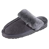 SLPR Women's Sheepskin Fernie Slipper (8, Grey)