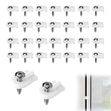 30Stk Fensterfliegengitter-Clips, L 5766 Sturmfenster-Clips mit Schrauben Fliegengittertür-Befestigungen für Sicherung Von Lockeren Fliegengittertüren Einfache Montage DIY-Hardware (Weiß)