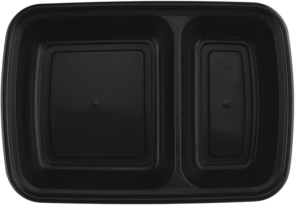 TIYA Food Containers - 32 oz Bulk 150 Pack with Lids - Plastic Compartment To-Go Boxes - Reusable, Microwavable, Dishwasher Safe - Leak-Proof for Meal Prep - BPA-Free