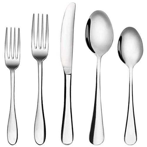 Silverware Set, MCIRCO 20-Pieces Flatware Set Stainless Steel Cutlery Set Service for 4,Include Knife/Fork/Spoon,Mirror Polished