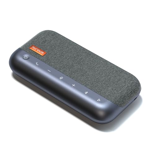 NUROUM A35 Conference Speaker and Microphone, AI-Powered Noise Cancelling, 32kHZ 13ft Voice Pickup, Daisy Chain for up to 20 People, Bluetooth/USB Speakerphone Compatible with Zoom/Teams/Google Meet