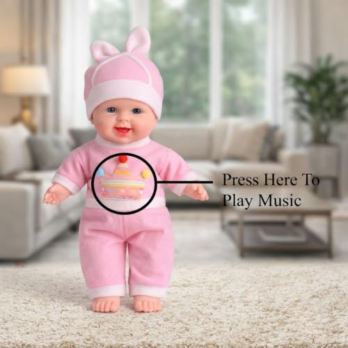 Image of MEMAN Cute Baby Boy Doll - Soft Plush Teddy Toy with Touch Sensor, Talking & Musical Features for Kids, Boys & Girls | Interactive Playtime Companion (Multicolor)