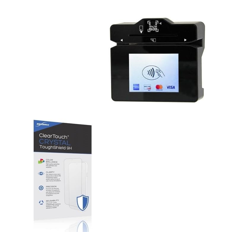 BoxWave Screen Protector Compatible with Magtek DynaFlex II PED - ClearTouch Crystal ToughShield 9H (2-Pack), Clear 9H Tough Flexible Film Screen Protector