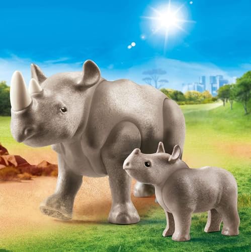 Rhinocéros Et Son Petit Family Fun 70357 Playmobil La Boîte De 2 Pièces - vue 3