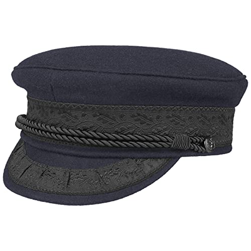HAMMABURG Casquette de pêcheur Allemande Traditionnelle en Bleu Marine | Fabriqué en UE | - Bleu - 58 cm Cover