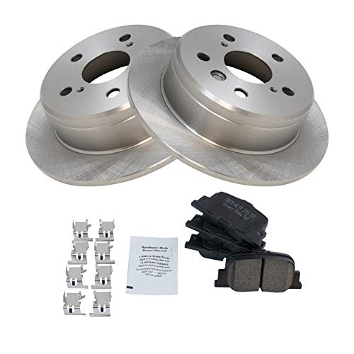 Image of TRQ Rear Ceramic Brake Pad and Rotor Set