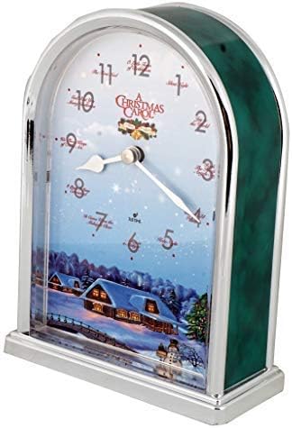Miniatura 2 de JUSTIME Peaceful Night - Reloj de mesa con 12 canciones de villancicos de Navidad, ideal para regalo (mármol verde)