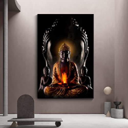 Impression sur toile peinture bouddha idéale pour créer un coin de méditation salon et bureau - 4