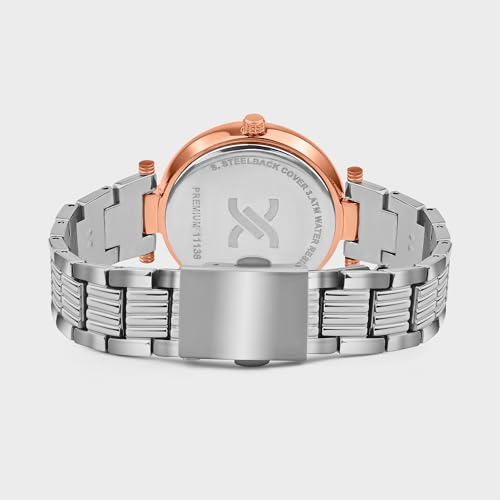 Image of Daniel Klein Analog Silver Round Dial Silver Metal Strap Stone-Studded Water-Resistant Wrist Watch for Women Girls, Ladies DK11138-8