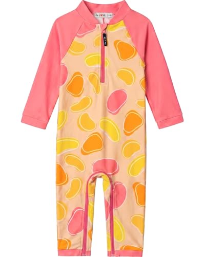 Image of weVSwe Baby Girl Toddler UPF 50+ Rash Guard Swimsuit Sun Protection Beachwear Zipper Bathing Suit 0-3 Years