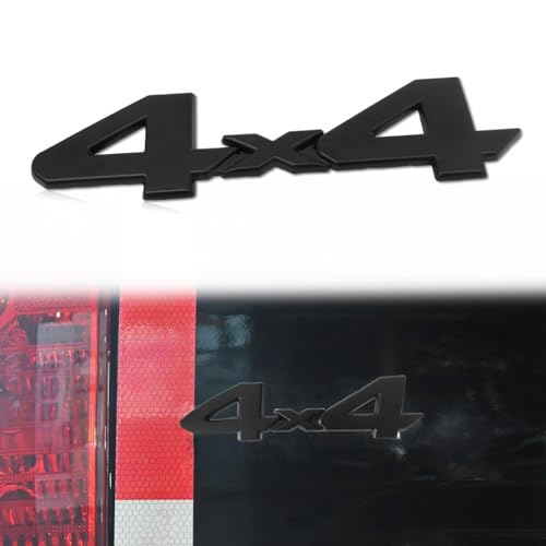 Image of Universal 4x4 Decal Blackout Emblem Sticker, 3D Raised ABS Badge Strong Adhesive, Logo Side Fender Trunk Badge for SUV Truck Pickup Model