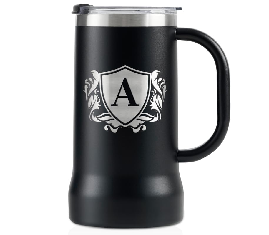 Onebttl Personalized Beer Stein Beer Mug with Handle - Gifts for Beer Lovers Men Who Have Everything on