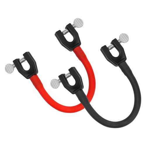 2 Stuks Skitipconnector voor Kinderen, Draagbare Skiconnector Skitrainingshulpmiddel Snowboardaccessoires voor Kinderen, Beginners (Zwart, Rood)