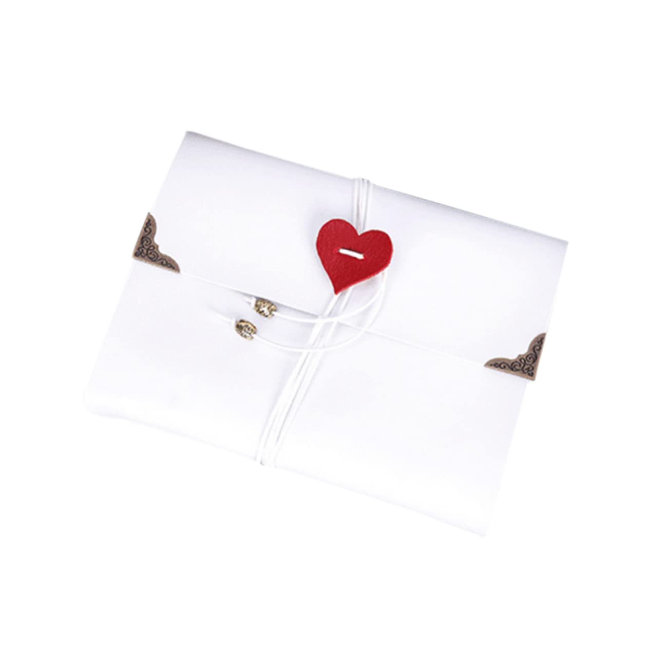 ULDIGI DIY Photo Album Heart Shape Cover Scrapbook Wedding Guestbook Graduation Book Diary Notebook White