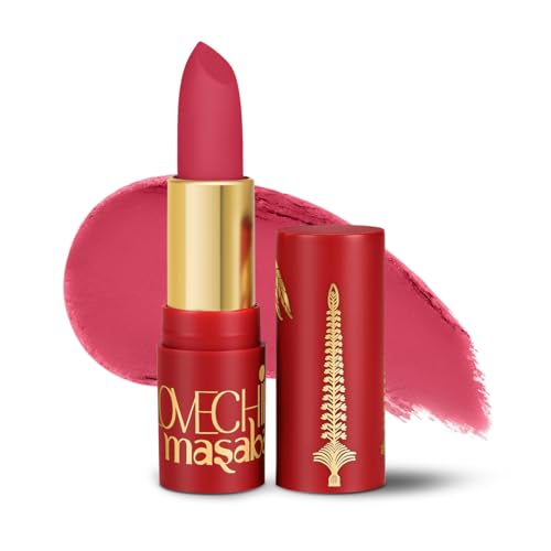 Image of LoveChild Masaba 90s Drip Tickle Me Pink (Bright Pink) Luxe-Matte Lipstick with Intense One-Swipe Color Payoff in High-Pigment HD Creme Matte Formula, 4gm