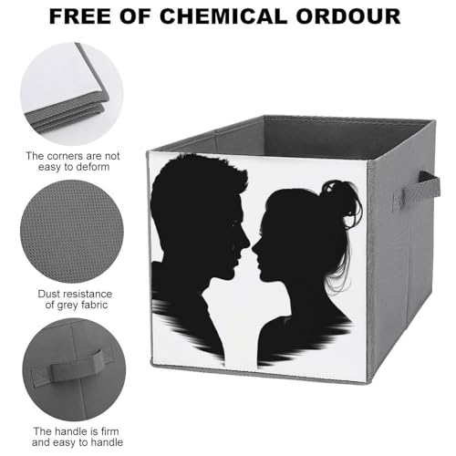 Boîtes de rangement pliables de qualité supérieure avec poignées en cuir - 4