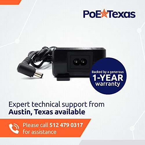 Poe Texas 56V 120W Poe Compatible Power Supply With Wall Mounting Tabs - Easy Installation For Long Distance Power Over Ethernet Network Switch, Injector, Adapter, Extender, 802.3Af, 802.3At Devices #TOP6