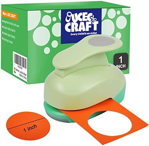 UCEC 1 Inch Circle Punch, Circle Hole Punch, Paper Punch, Paper Punches Craft Handmade Paper Punch for Crafting Scrapbooking Cards Arts Fun Projects