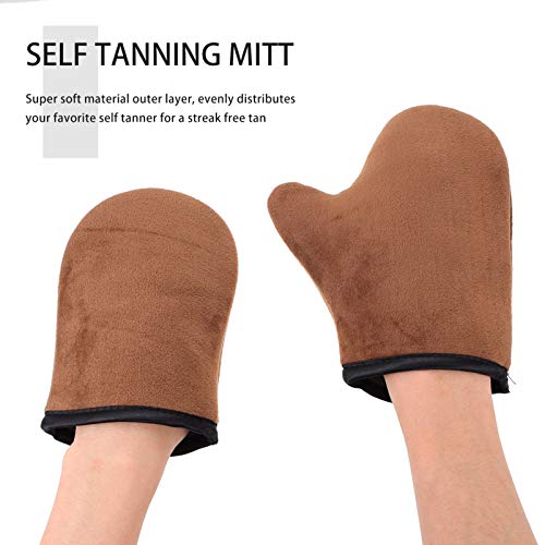 VALICLUD 2Pcs Autobronzeador Mitt Mitten Luva De Bronzeamento Artificial Curtidor Aplicador Com O Po