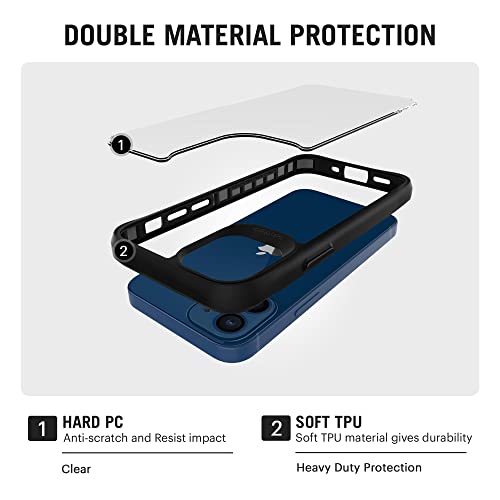 Image of DailyObjects Mobile Phone Case for iPhone 12 | Printed Clear Bulbs Black Hybrid Clear Case Cover Slim Back Cover | Designer Matte Finish | Hard Ultra Protective & Anti Shock