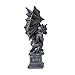 Pacific Giftware Gothic Perched Gargoyle Statue Medieval-Style Figurine Dark Gray Mythical Winged Creature Sculpture Polyresin Home Decor Patio Entryway Display 17.32