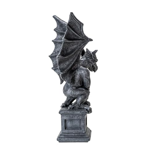 Estatua decorativa gárgola gótica de resina 17.32 pulg miniatura 2