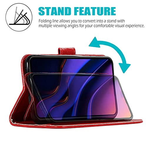 Zoeirc Case For Galaxy S6 Edge Case, Samsung S6 Edge Wallet Case, Pu Leather Wallet Flip Phone Case Cover With Card Slots For Samsung Galaxy S6 Edge (Red) #TOP4