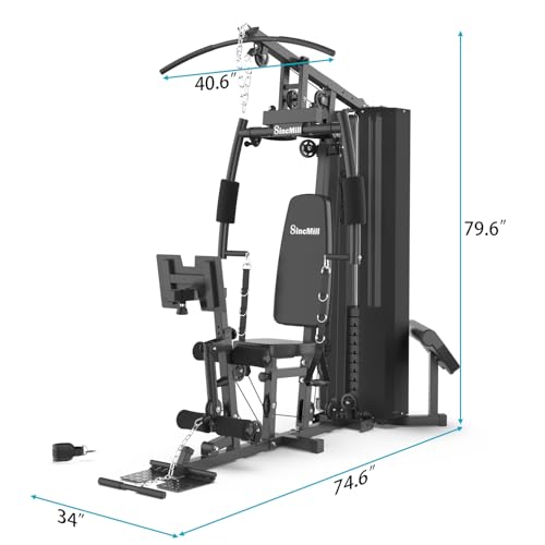 Image of SincMill Home Gym Multifunctional Full Body Workout Equipment for Home Exercise Fitness