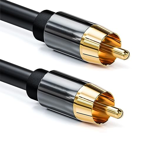 XMUXI RCA Cable Digital Coaxial Audio Cable, Subwoofer RCA to RCA Male to Male for amps/Hi-Fis, Audio Signals Composite Video (1 Meters)