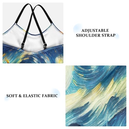 Statue of Liberty Starry Night One Piece Swimsuit Girls, Beach Swimwear, 3-10T Girls Athletic Swimsuit3