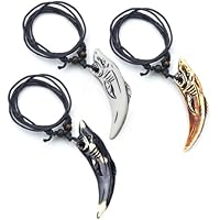 YUVKIN 3 Colgantes de Collar con Diente de Tiburón para Niñas,