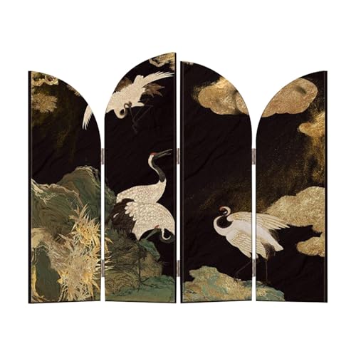 FLCPJGV Mini Paravent Als Dekorativer Wandschirm Und Raumteiler EIN Tisch Sichtschutz Aus Holz mit Traditioneller Landschaftsmalerei für Fensterbänke Und TV, Style A