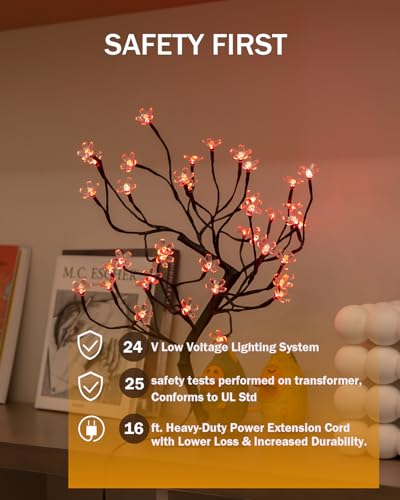 64% Off Cherry Blossom Bonsai LED Tree with Remote Control - Image 5