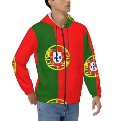 Sweat à capuche Portugal homme XXL noir décontracté à cordon