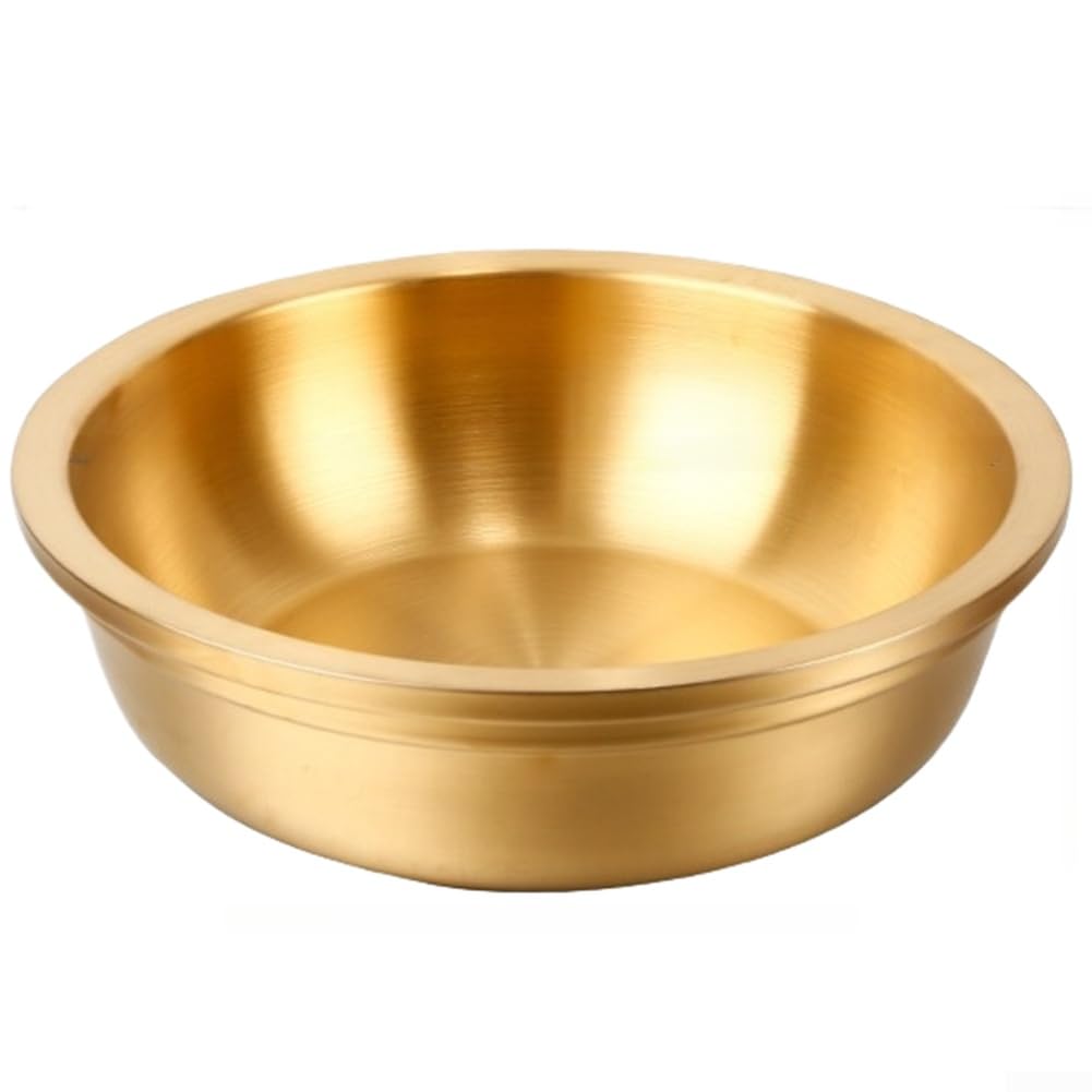 Tazón Metal Aislante Térmico 30cm Para Sopa Caliente(Gold 12inch)