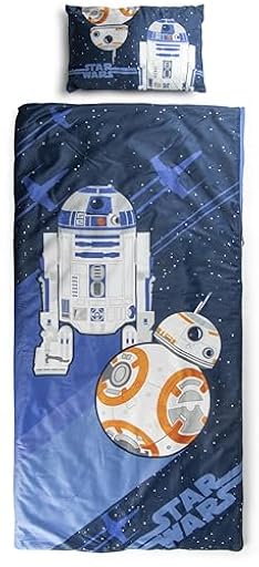 Jay Franco Set de 2 con Almohada y Manta de Star Wars, Suave Saco de Dormir Infantil con Bolsa y Almohada, para Fiestas de Pijamas, Viajes y acampadas | Ya disponible en tu tienda friki favorita! En mundofriki.es!