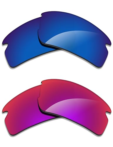 Image of Alphax 2 Pair Polarized Replacement Lenses for Oakley Flak 2.0 OO9295 59mm Sunglasses- Deep Water+Midnight Sun