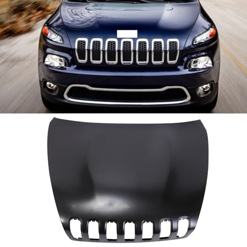 Front Hood Panel Compatible With 2014-2018 Jeep Cherokee Primed Steel Replace OEM 68103664AC-PFM