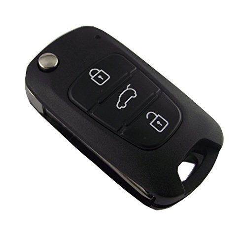 Kemani Uncut Blank Flip Remote Key Fob Shell Car Case Replacement For Kia 3 Buttons Repair No Chips Inside #TOP1