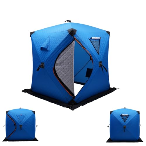 Carpa para pesca en hielo 1-2 personas, azul miniatura 1