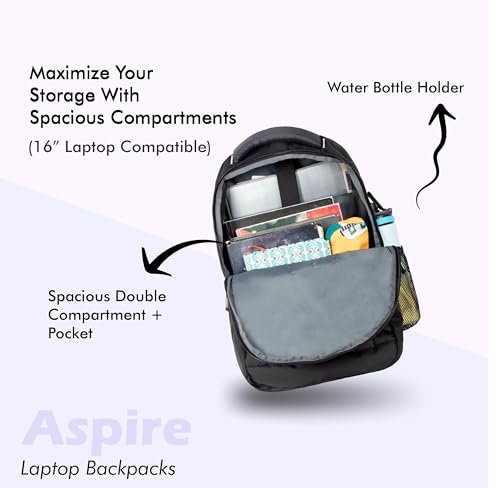 Image of Emmi Aspire Casual Backpack 33 L | Weekend Travel Bag For Men and Women | Carry On Bag For College and School Students | Water Repellent | 18 Months Warranty