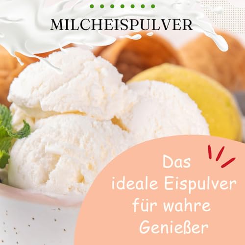 Gino Gelati Milcheis Pulver mit fruchtigem Geschmack, verschiedene Sorten, exotisches Eispulver, für Zuhause, ohne Eismaschine möglich, Made in Germany (100 Kg, Mango) – Bild 5