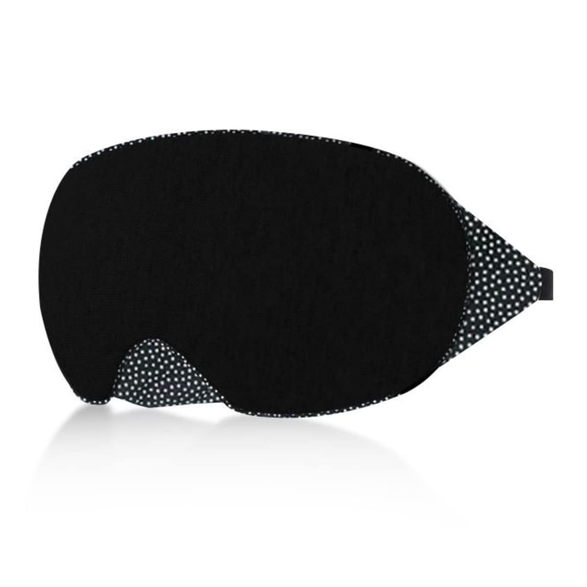 Friends Of Meditation 100% Cotton Sleep Mask | Light Blocking Sleep Eye Mask, Comfortable & Soft, Night Eye Mask For Travel | 100% Blackout W Nose Wire & Adjustable Band (Black)