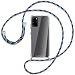 Produktbild mtb more energy® Handykette kompatibel mit Samsung Galaxy S20 Plus / S20+ (SM-G985, 6.7'') - blau gestreift - Smartphone Hülle zum Umhängen - Anti Shock Strong TPU Case