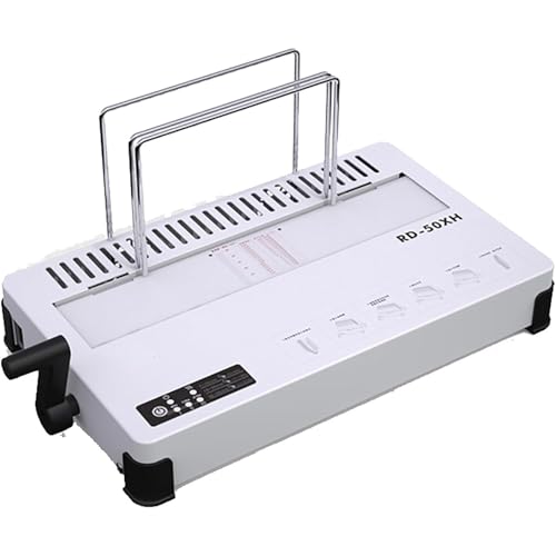 JMOUZHG Máquina de encuadernación de Pegamento termofusible para Documentos A4, contratos y licitaciones, Grosor máximo de 50 mm, Control de Temperatura en 3 etapas.