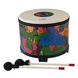 Remo KD-5080-01 Kids Percussion Floor Tom Drum - Fabric Rain Forest, 10