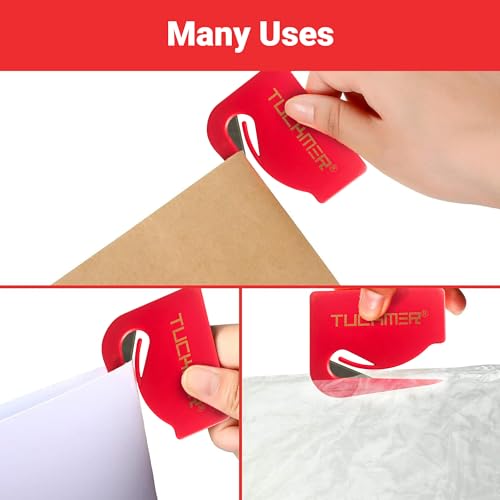 16 Pk Letter Opener Envelope Opener, Mail Cutter Slitter for Women, Men, Office, Home & Business Travelers - Mail Cutter with Safety Concealed Razor Blade and Guiding Tip for Perfect Cut - 4 Colors