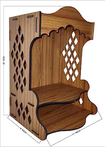 Templo de madera hecho a mano para puja en hogar y oficina 4