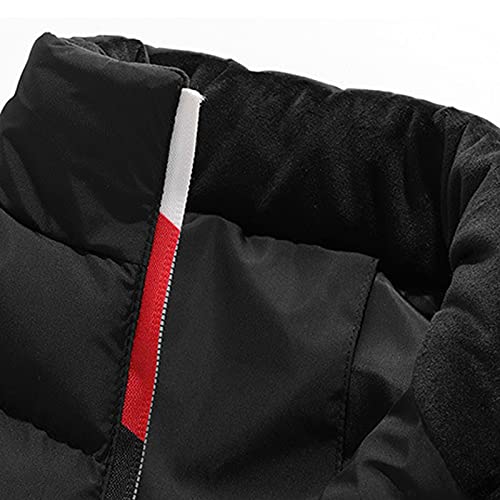 Men's Packable Stand Collar Puffer Vest Men's Running Vest Outerwear, Lightweight Windproof Sleeveless Jacket for Golf4